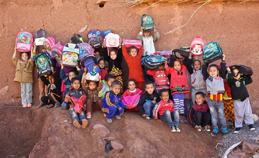 School backpacks full of hope